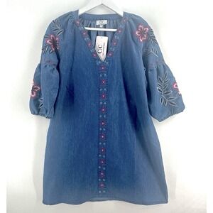 CC Chic‎ Connection Women Embroidered Boho Peasant Tunic NWT R1030